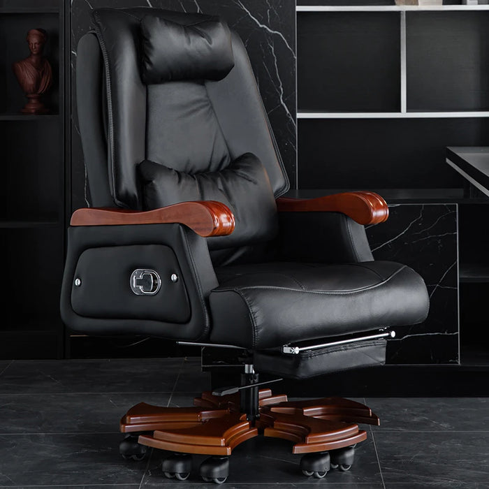 Study Leather Office Chair Living Room Salon Cushion Stools Office Chair Accent Mobile Sillas De Escritorio Luxury Furniture
