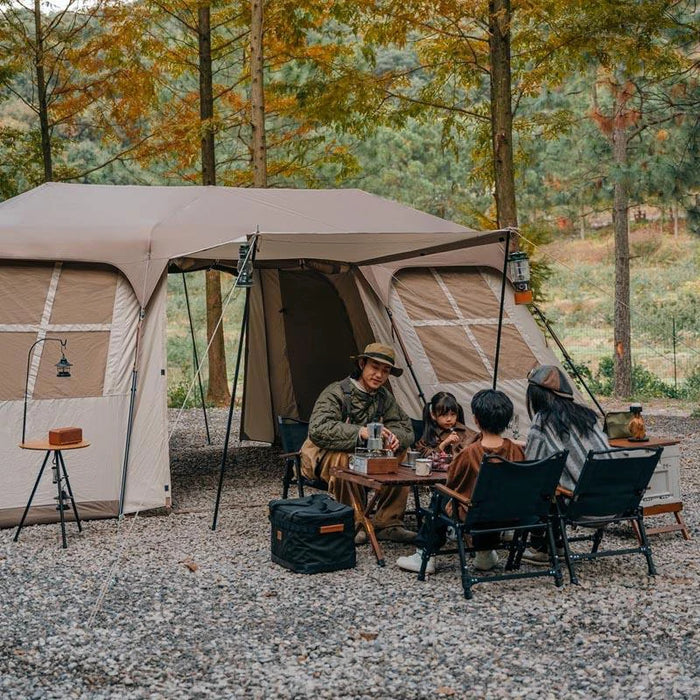 Outdoor Luxury Camping Tent 6-8 Person 2 Rooms 1 Hall Large Space Automatic Tent  210d Oxford Cloth Portable Waterproof Tent