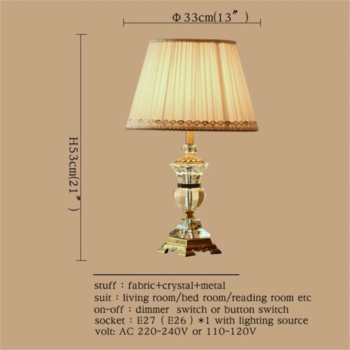 Crystal Table Lamp Led Light Luxury Creative Modern Design Desk Lights Decoration Home Living Room Office Indoor Bedside Lamp