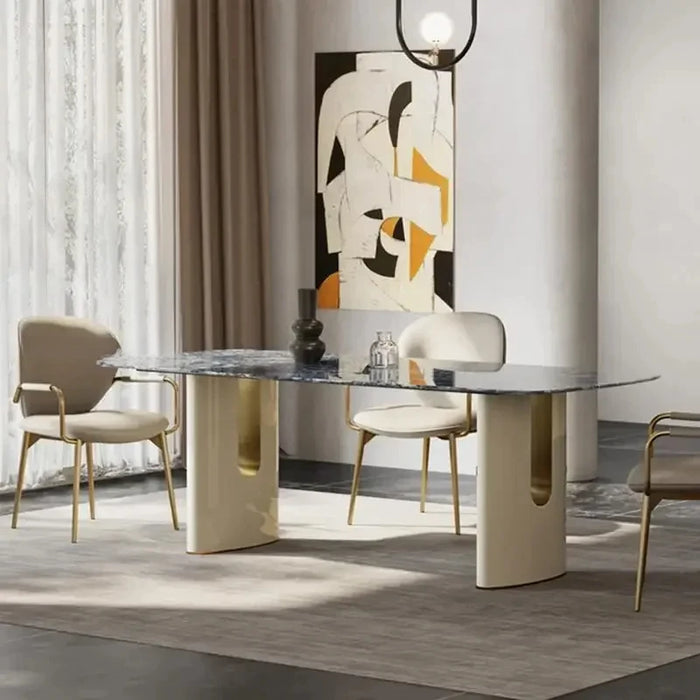 Italian Rectangle Dining Table Nordic Console Large Center Marble Dining Table Restaurant Mesas De Jantar Minimalist Furniture