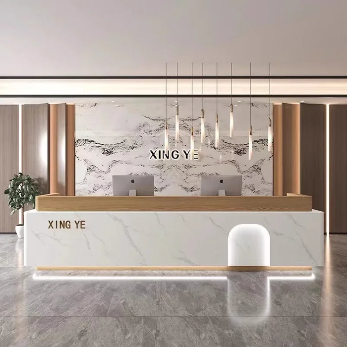 Counter Bar Shop Reception Desk Beauty Salon Stand Conference Luxury Reception Desk Modern Information Recepcja Store Furniture