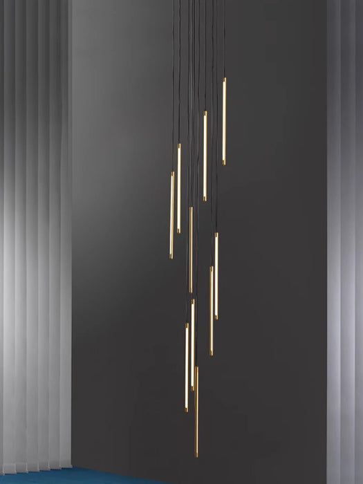 Simple modern duplex staircase chandelier, restaurant light, self built villa, hotel lobby, living room, large chandelier