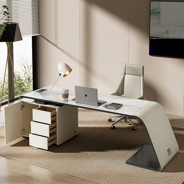 Minimalism Slate Office Desks Simplicity Computer Italian Household Office Desks Luxury Bureau Meuble Working Equipment QF50OD