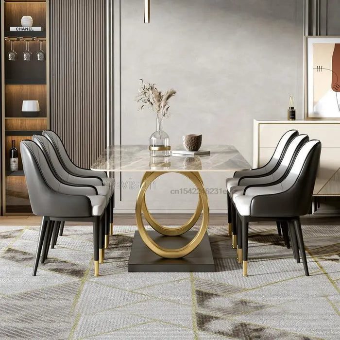 Italian Classic Design Fashion Popular Nordic Home Furniture Small Apartment Dining Table And Chairs Combination Household