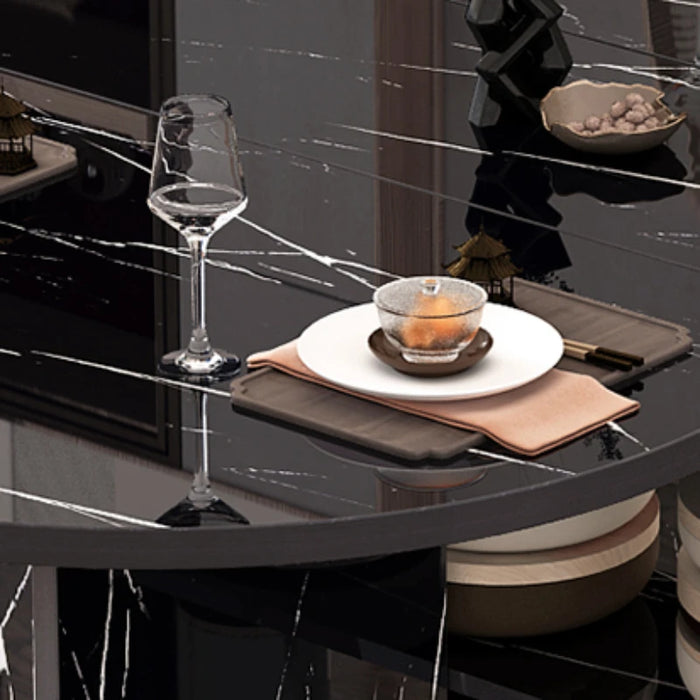 Oval Luxury Folding Dinning Tables Kitchen Chairs Mobile Balcony Dinning Tables Outdoor Set Modern Mesa Plegable Home Furniture