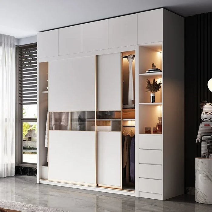 Simple Balcony Wardrobe Entry Wooden Filing Divider Simple Wardrobe Stores Scarf Clothes Aesthetic Guarda Roupa Hotel Furniture