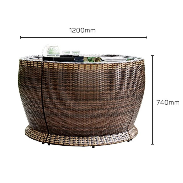 Outdoor Patio Tables And Chairs Casual Guest House Terrace Rattan Chairs Villa Garden Waterproof Sun Protection Outdoor WKGF