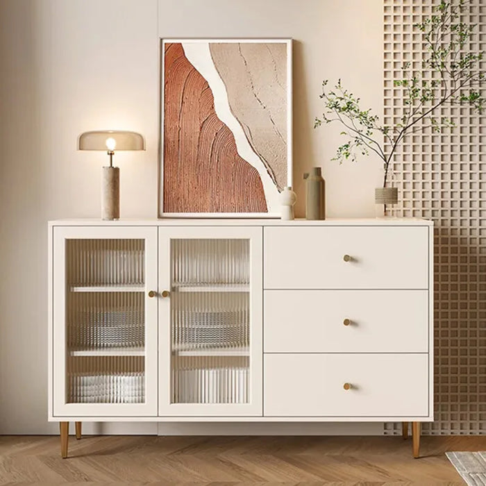 Shelves Wood Sideboard White Storage Accent Drawers Dining Dish Corner Console Sideboard Apartment Mobile Cucina Furniture HDH