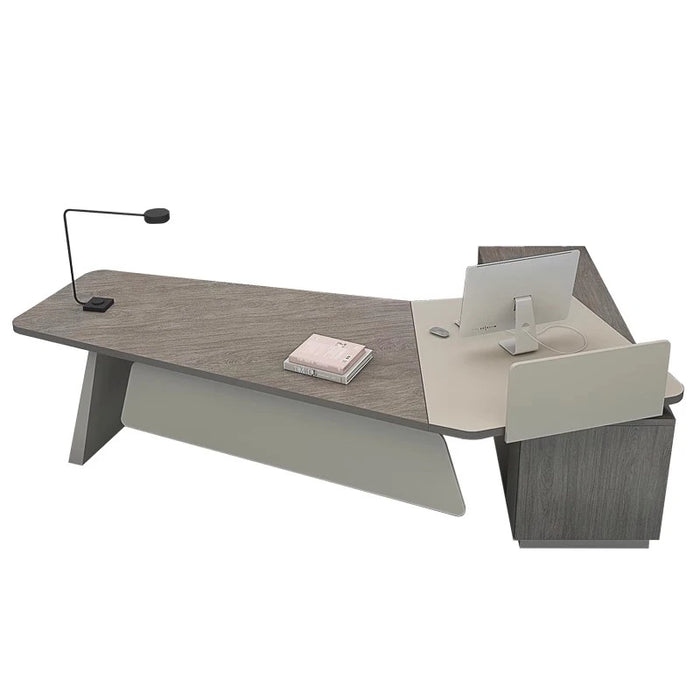 Customized Boss Office Desk President Fashionable Boss Table And Chair Furniture Complete Set Of Bookcases Minimalist Modern