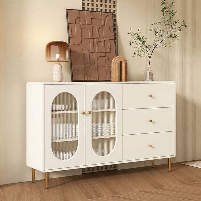 Shelves Wood Sideboard White Storage Accent Drawers Dining Dish Corner Console Sideboard Apartment Mobile Cucina Furniture HDH