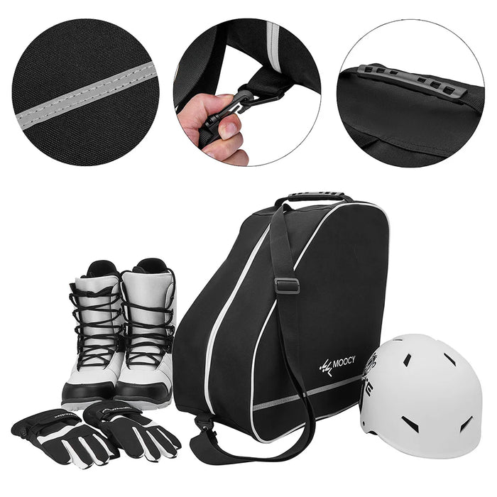 Skiing Snowboarding Storage Bag Ski Helmets Goggles Gloves Boot Bag Waterproof Travel Luggage for Winter Outdoor Sports Supplies