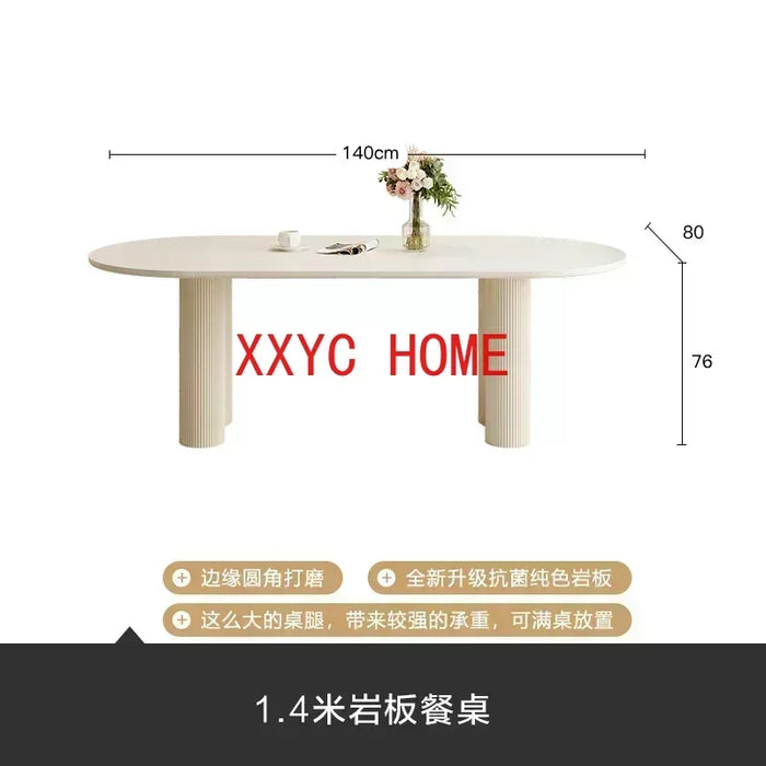 Oval Design Dining Tables Living Room Nordic Party Marble Modern Dining Tables Kitchen Luxury Mesa Comedor Home Furniture SR50DT
