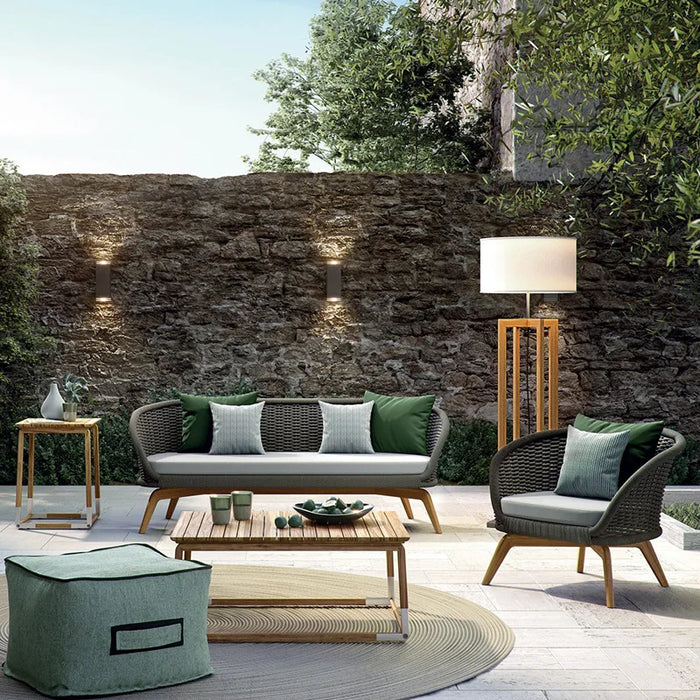 Outdoor sofa courtyard rattan chair leisure combination villa garden balcony single rocking chair furniture