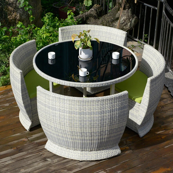 Outdoor Patio Tables And Chairs Casual Guest House Terrace Rattan Chairs Villa Garden Waterproof Sun Protection Outdoor WKGF