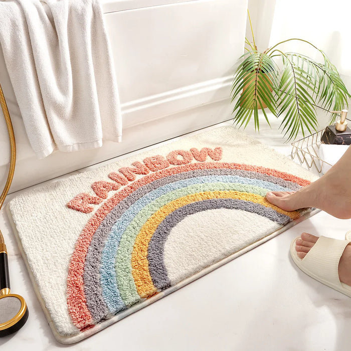Simple Fresh Bathroom Door Absorbent Carpet