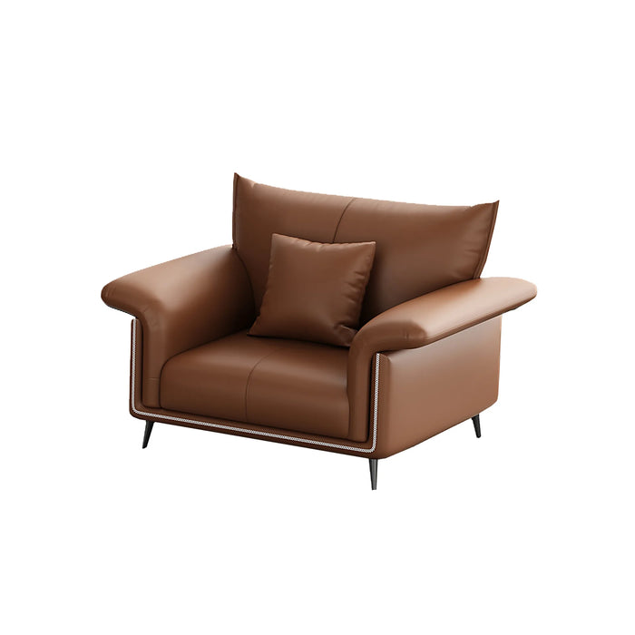 Italian luxury leather office sofa combination suit leather sofa for business reception