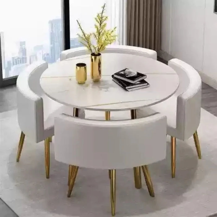 Simple Reception Negotiation Imitation Marble Pattern Wooden Table Chair Group Rest Area Office Meeting Restaurant Table  Chair