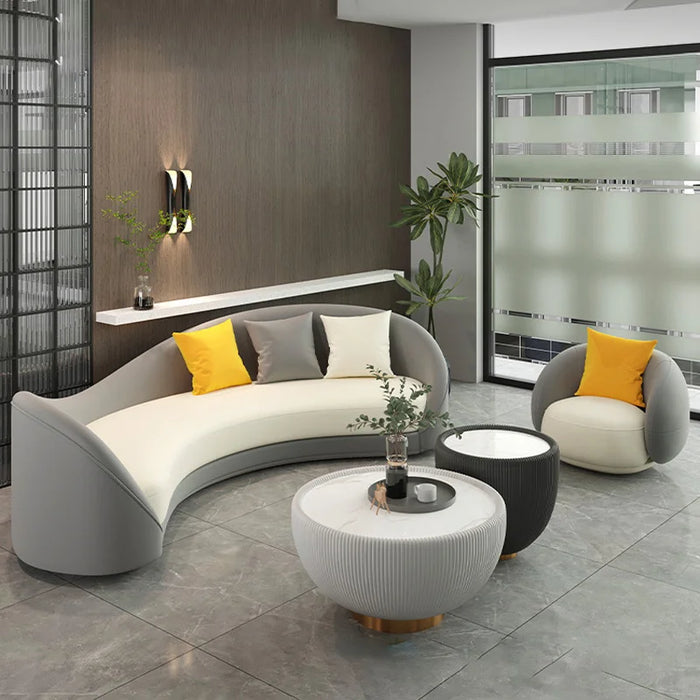 Italian Floor Couch Modern European Velvet Cozy Lazy Living Room Sofa Luxury Curved Reclinable Muebles De Hogar Home Furniture
