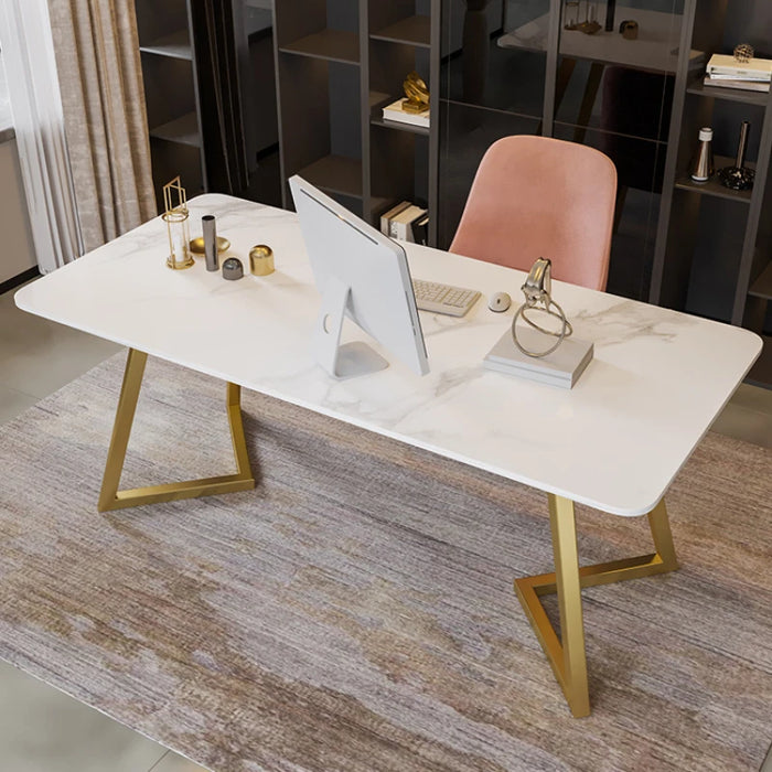Italian Slate Office Desk Write Workbench Simplicity Luxury Office Desk Home Reception Executive Escritorio Furniture QF50OD