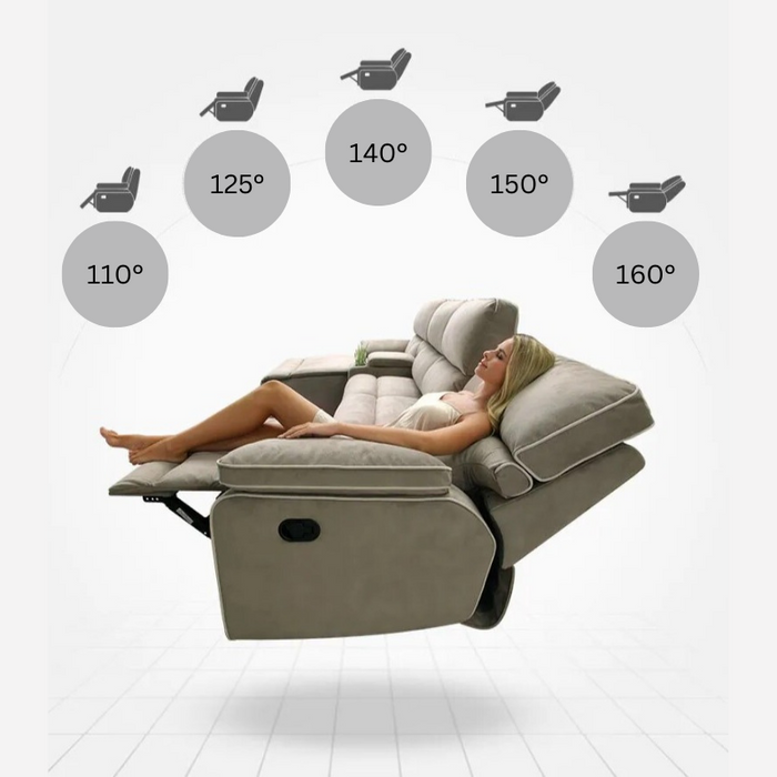 MANBAS Manual / Electric Recliner Fabric Sofa Set for Living Room Furniture L Shape Cloth Couch Muebles De Sala Canape Sofa Cama