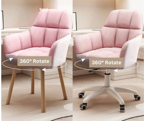 Swivel Pink Make Up Computer Chair Wheels Desk Chair Individual Armchair Student Dormitory Silla Gamer Apartment Furniture