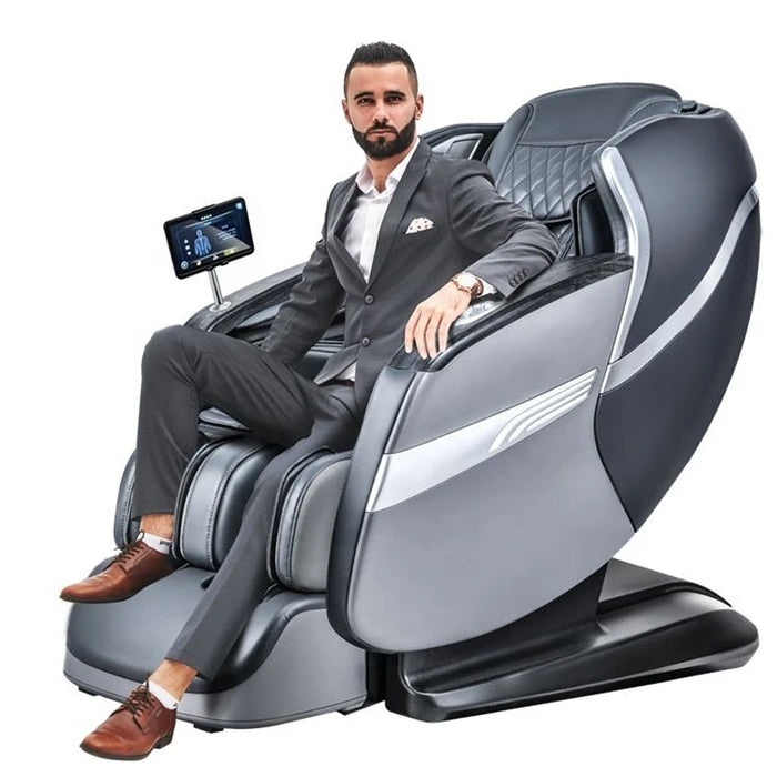 Jinkairui Luxury Zero-Gravity Intelligent Full-body Electric Massage Chair Bluetooth Music Heat , Cradle Knead Open Back Real 4D