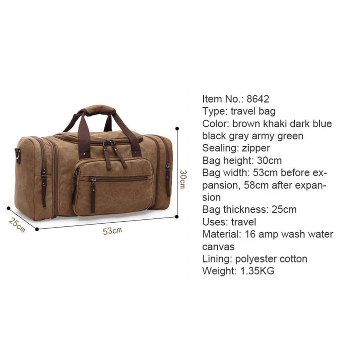 New Fashion Outdoor Travel Bag Men Portable Canvas Messenger Backpack Casual Large Capacity Shoulder Bag Luggage Storage Bag