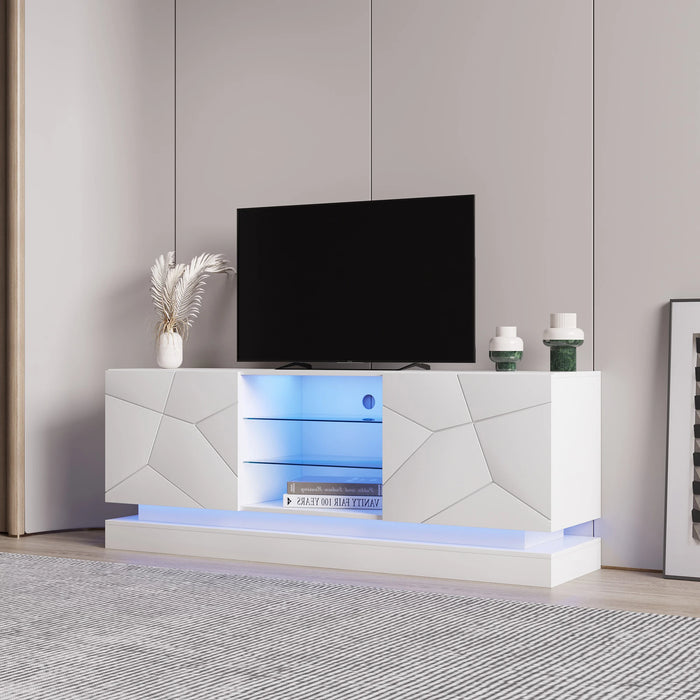 [Flash Sale]TV Cabinet Wholesale White TV Stand Modern LED TV Cabinet W/Storage Drawers Living Room Entertainment Center Media