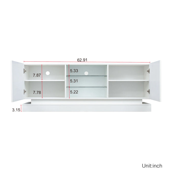 [Flash Sale]TV Cabinet Wholesale White TV Stand Modern LED TV Cabinet W/Storage Drawers Living Room Entertainment Center Media