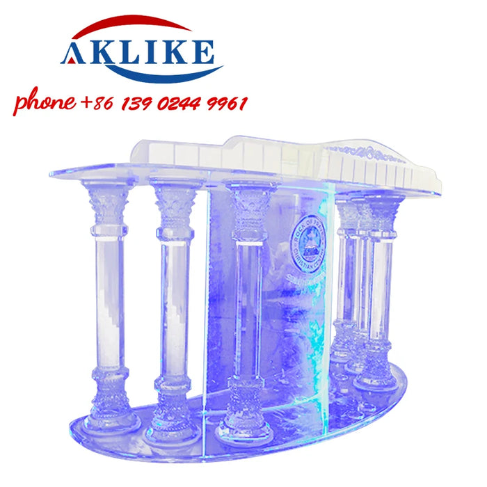 2024 Modern Furniture Clear Acrylic Church Pulpit Acrylic Crystal NICE Lectern portable Podium Stand Free Shipping