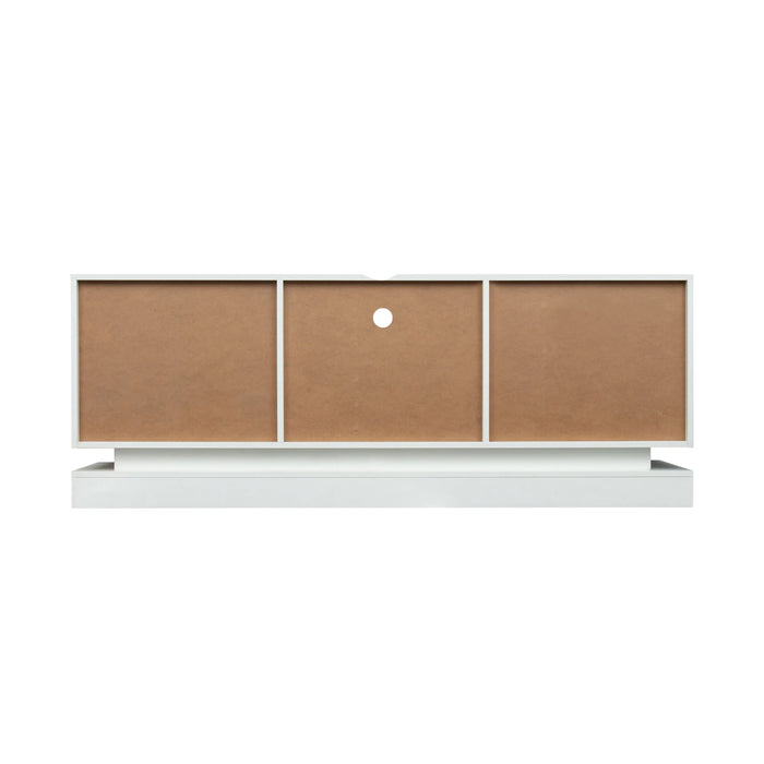 [Flash Sale]TV Cabinet Wholesale White TV Stand Modern LED TV Cabinet W/Storage Drawers Living Room Entertainment Center Media
