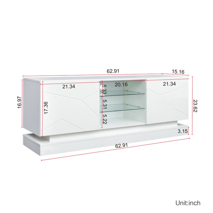 [Flash Sale]TV Cabinet Wholesale White TV Stand Modern LED TV Cabinet W/Storage Drawers Living Room Entertainment Center Media