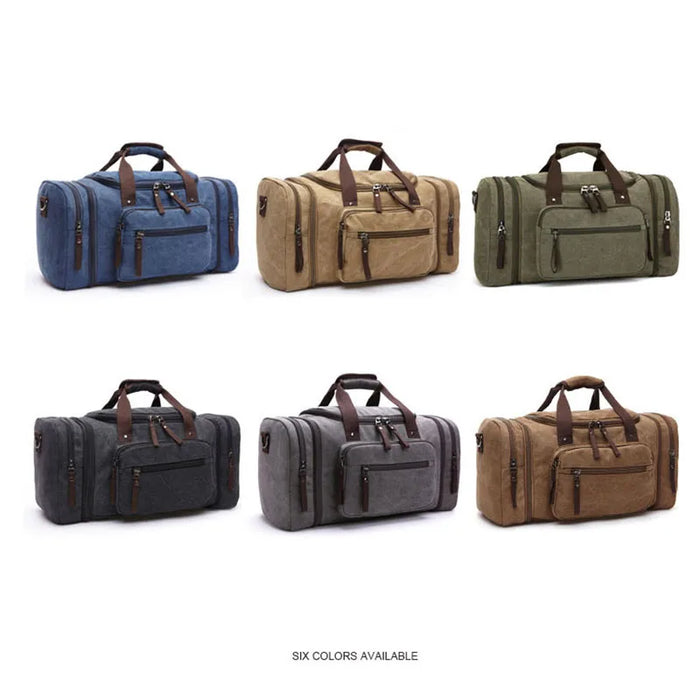 New Fashion Outdoor Travel Bag Men Portable Canvas Messenger Backpack Casual Large Capacity Shoulder Bag Luggage Storage Bag