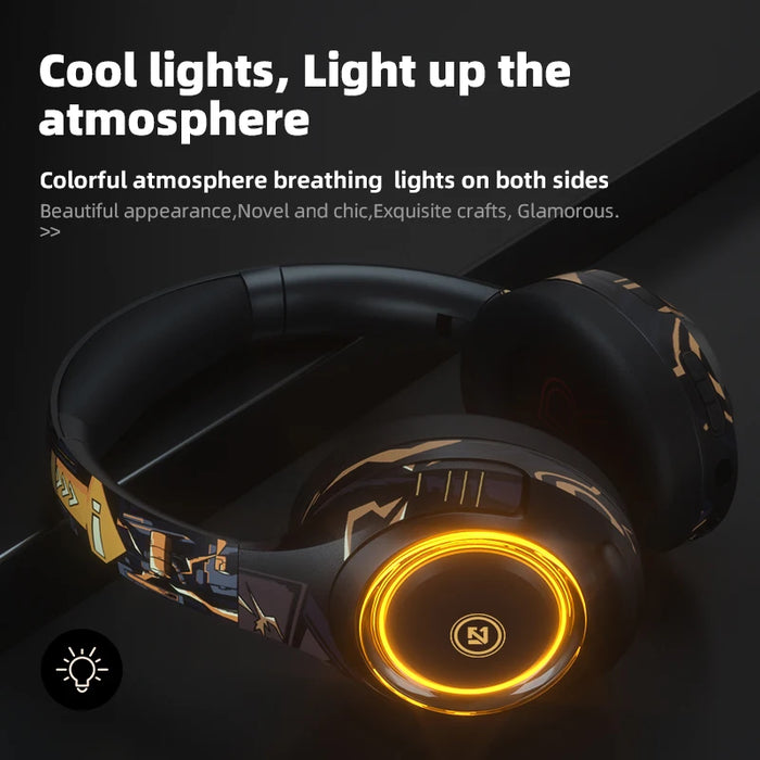 TECSIRE A2 Bluetooth Headphone Wireless Headset Over The Ear High Fidelity Bass Stereo Detachable Microphone