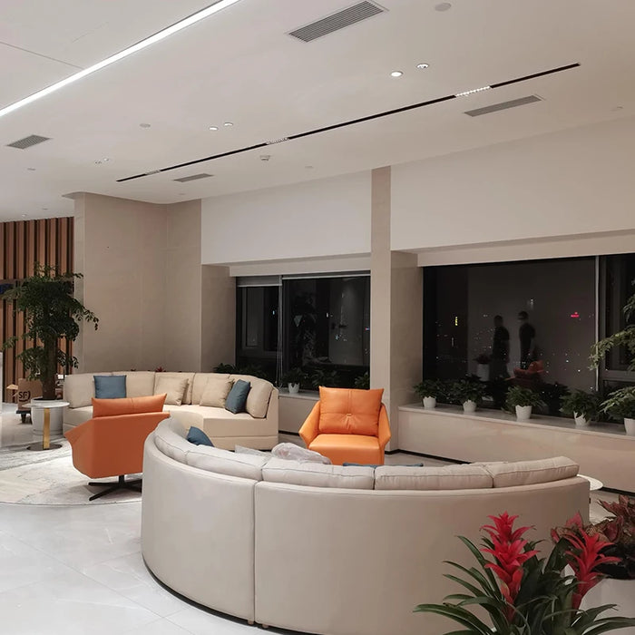 Curved sofa reception area negotiation area multi-person sofa combination light luxury sofa