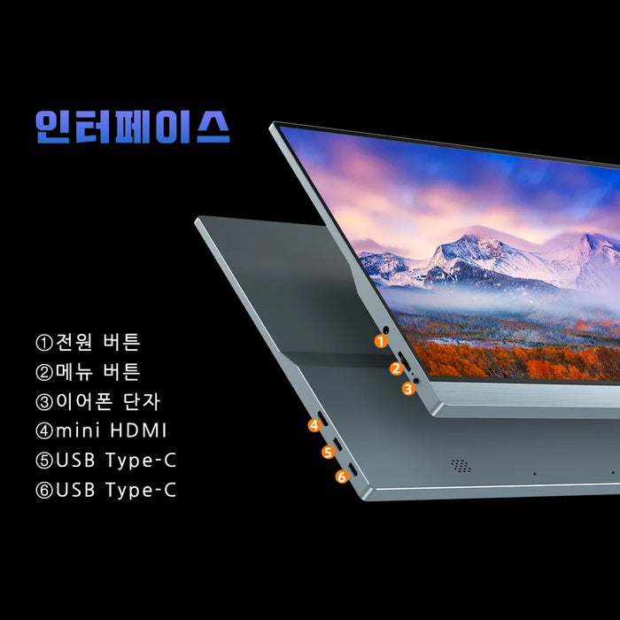 Cdisplay 15.6" 4K Portable Monitor Dex UHD 3840*2160 USB C HDMI Compatible Gaming PC External Display IPS Screen 100% sRGB Laptop Secondary Monitor for Switch PS5 PS5 MacBook Phone Notebook PC Gamer