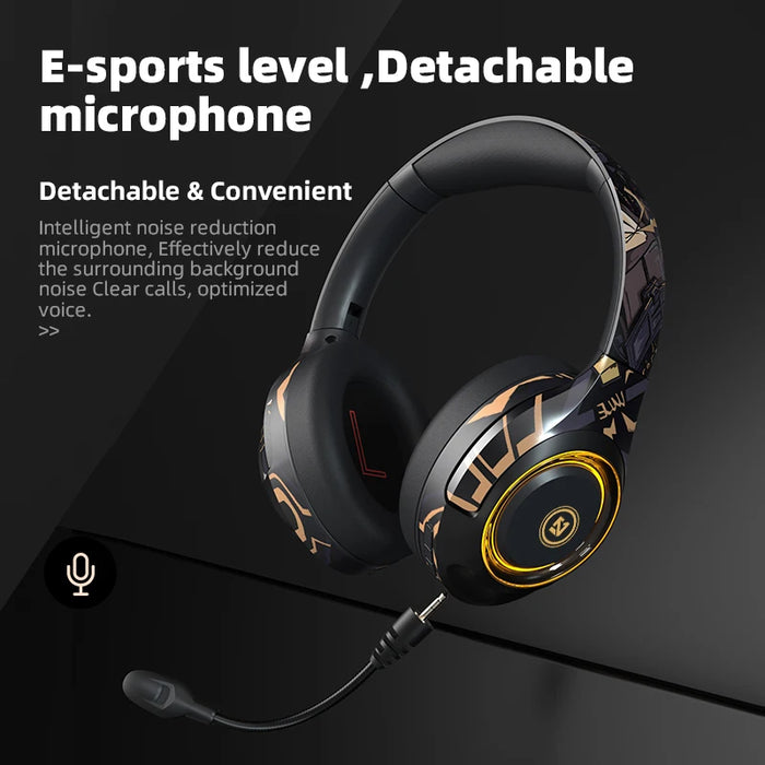 TECSIRE A2 Bluetooth Headphone Wireless Headset Over The Ear High Fidelity Bass Stereo Detachable Microphone