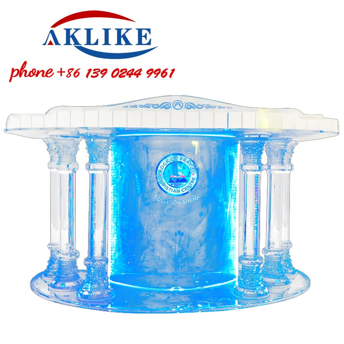2024 AKLIKE Modern Furniture Clear Acrylic Church Pulpit Acrylic Crystal Nice Lectern Portable Podium Stand Free Shipping