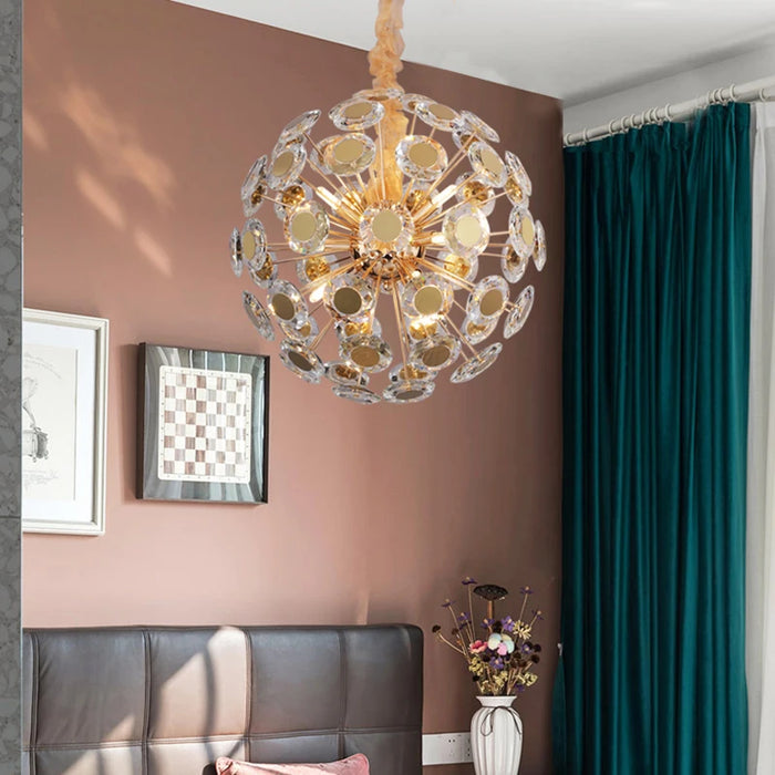New LED Gold K9 Crystal Modern Led Chandelier Living Room Bedroom Luxury Interior Lighting