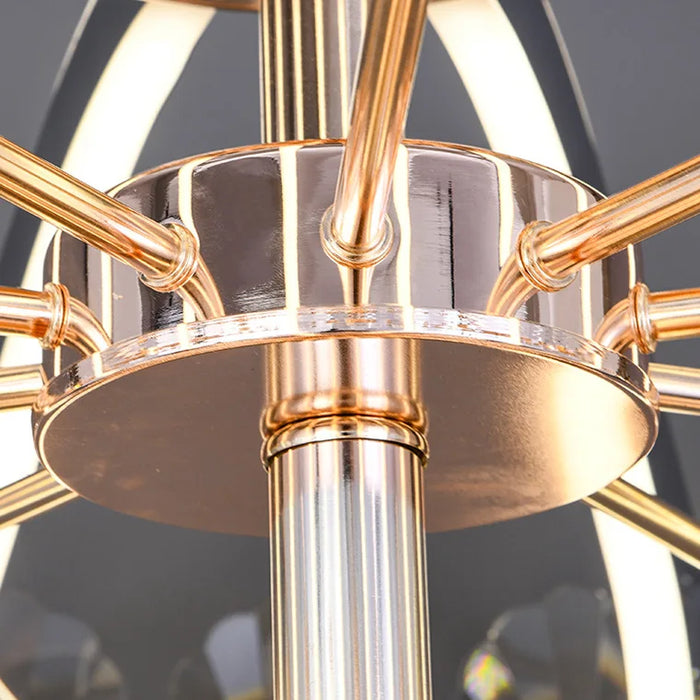 Modern Light Luxury Chandelier Personality Atmospheric Crystal Chandelier Simple European Living Room Decoration Chandelier