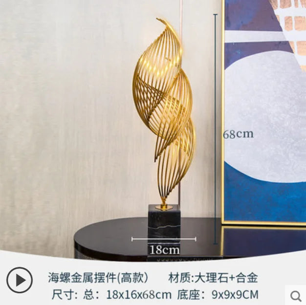 Luxury Gold Metal Modern Home Accessories Interior Nordic  Creative Table Living Room Home Decoration