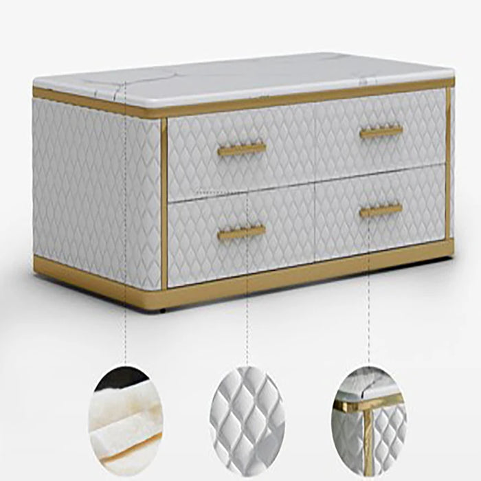 Light luxury marble coffee table simple modern fashion designer creative living room furniture high-end Italian TV cabinet