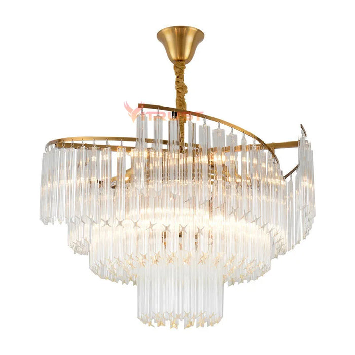 Luxury Crystal Chandelier Lamps Gold Hanging Fixture Lighting Pendant Suspension Living room Dining Bedroom Home Lighting Hotel