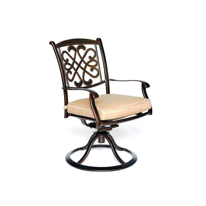 US Warehouse Swivel chair 2 sets - Champagne gold Outdoor Furniture Set
