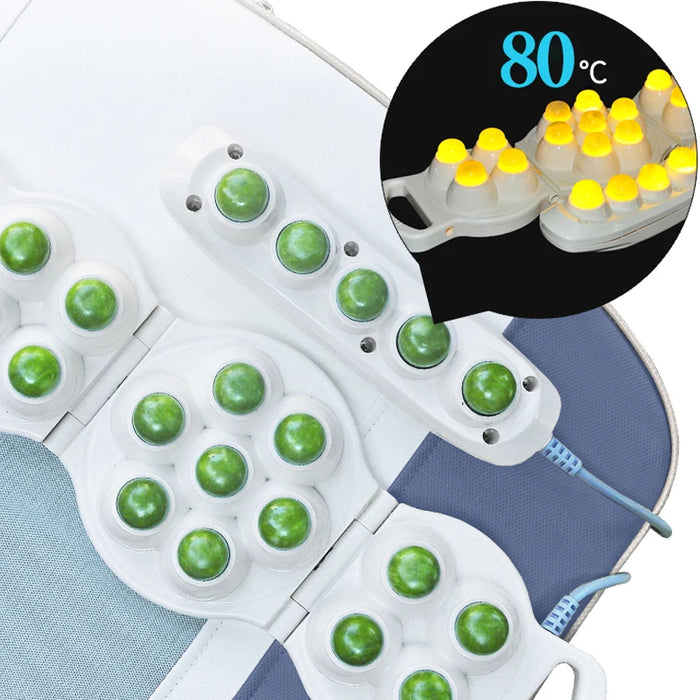 massage bed electric 2024 new 3D Electric jade stone full body massage table thermal jade roller massage bed Whole body acupress