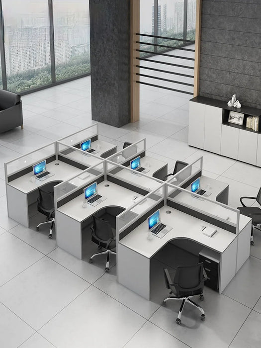 Simple and modern partition screen card holder working position staff office desk and chair combination office furniture