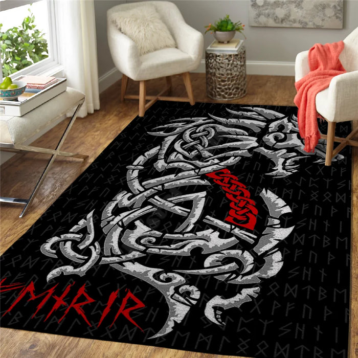 Viking hammer Area Rug 3D All Over Printed Non-slip Mat Dining Room Living Room Soft Bedroom Carpet 02