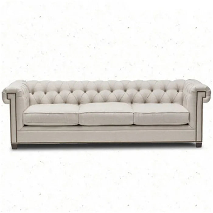 MANBAS Living Room Chesterfield Sofa Set | Nordic Fabric Sectional Sofas | Cloch Couches for Living Room Furniture 1+2+3 Seater