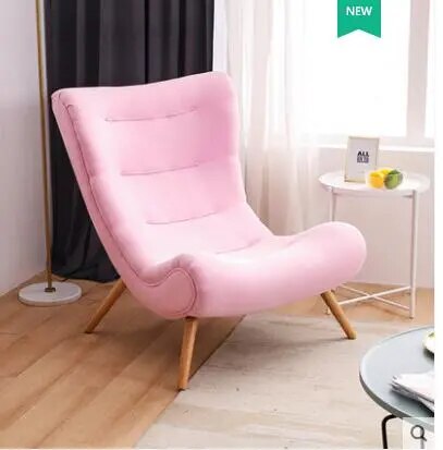 Single person sofa chair Nordic modern contracted snail chair cloth art bedroom leisure chair light luxury balcony lazy person s