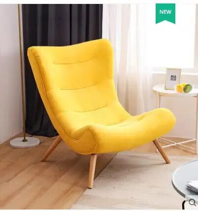 Single person sofa chair Nordic modern contracted snail chair cloth art bedroom leisure chair light luxury balcony lazy person s